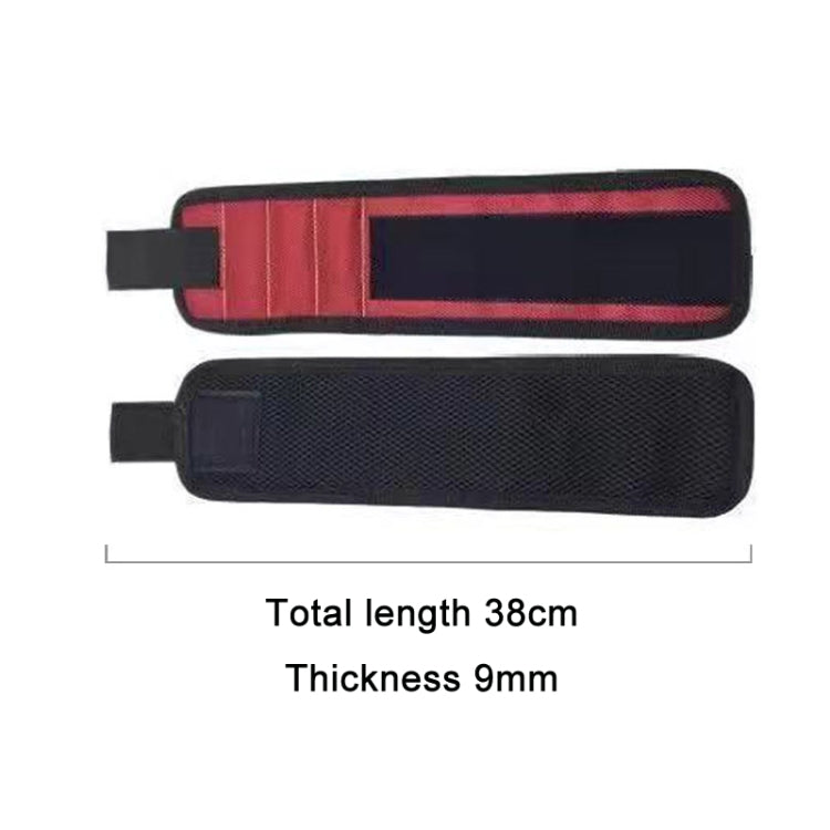 Electric Woodworking Multifunctional Powerful Magnetic Wrist Strap, Style: Five Rows Blue