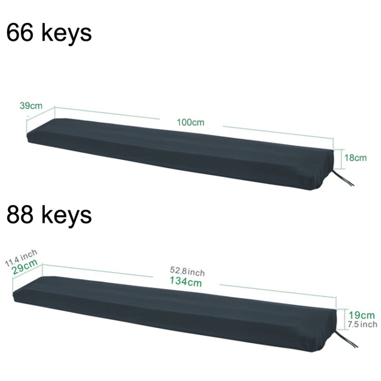 With Drawing Rope Dust -Proof Waterproof Adjustable Electronic Piano Hood, Style: 88 Keys