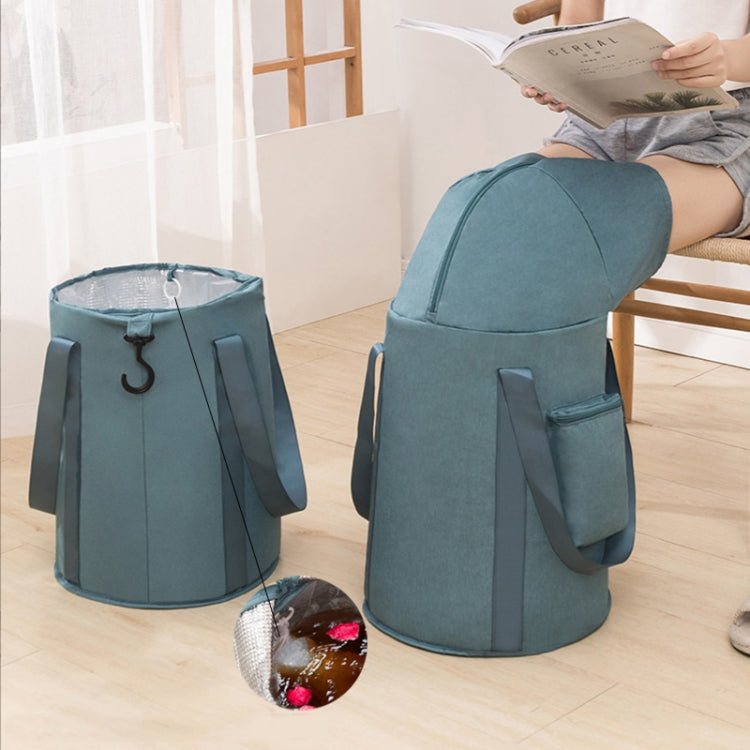 Foldable Foot Bath Bucket Knee Foot Tub Portable Bath Bag For Travel Camping(Green)