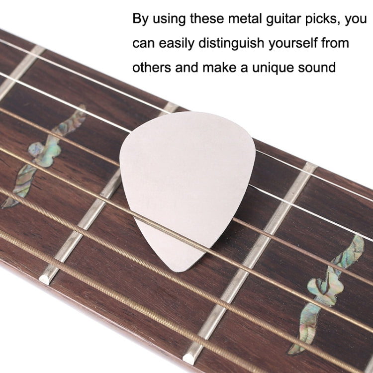 10PCS Thumb Fingers Metal Stainless Steel Bayse Guitar Paddles(Silver)