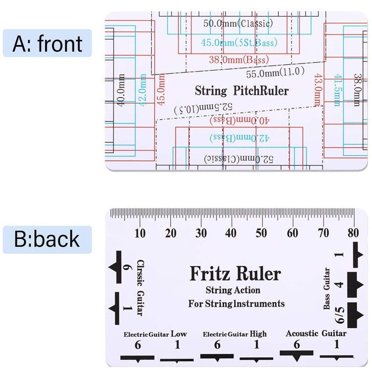 T -Type Guitar Ruler+String High Ruler Guitar Repair Measuring Ruler Tools