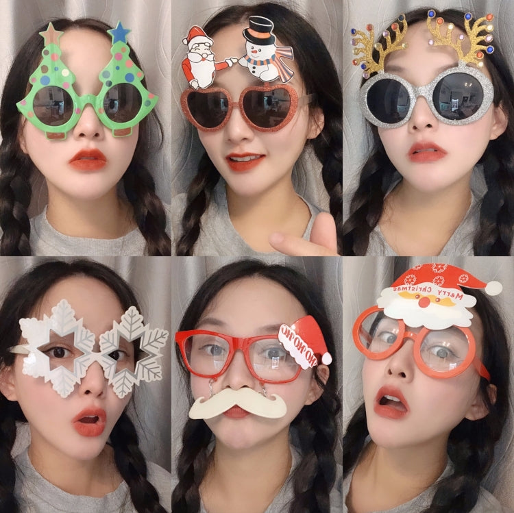 Christmas Weird Glasses Personalized Christmas Hair Clip, Color: Love Elderly Snowman