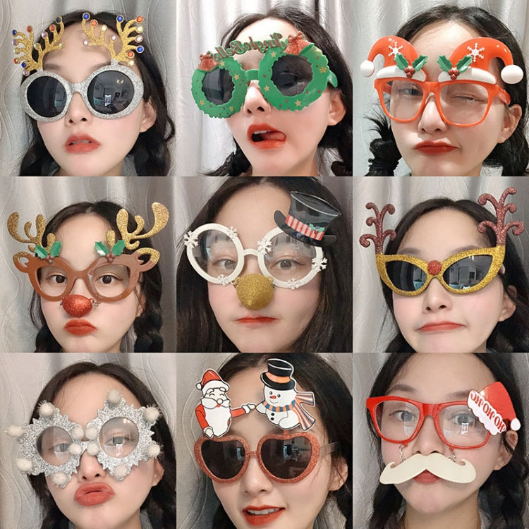 Christmas Weird Glasses Personalized Christmas Hair Clip, Color: Love Elderly Snowman