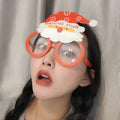 Christmas Weird Glasses Personalized Christmas Hair Clip, Color: Santa Claus Head