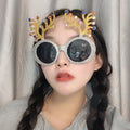 Christmas Weird Glasses Personalized Christmas Hair Clip, Color: Glitter Deer Antlers