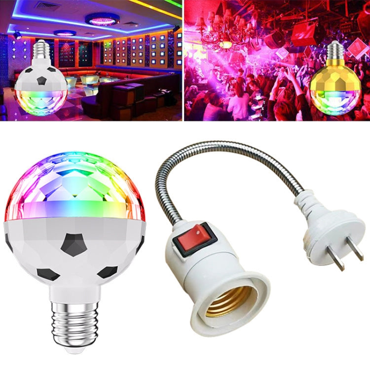 ZQMQD-001 6 LEDs Colorful Rotating Light Magic Ball Atmosphere Light, Spec: White+Universal Holder