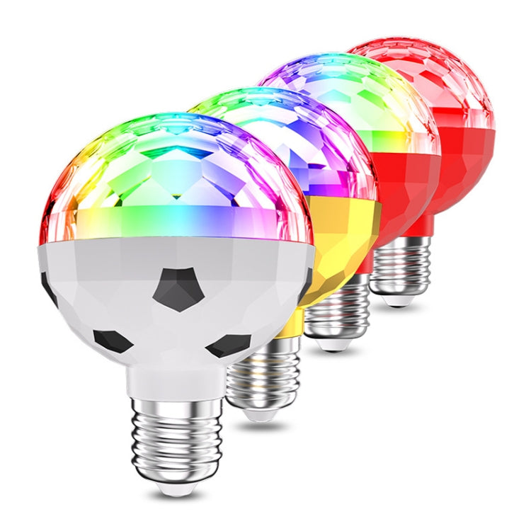 ZQMQD-001 6 LEDs Colorful Rotating Light Magic Ball Atmosphere Light, Spec: White+Universal Holder