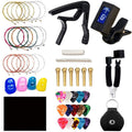 34 PCS / Set Folk Wood Bass Guitar Tuning Clip Tuner Instrument Set