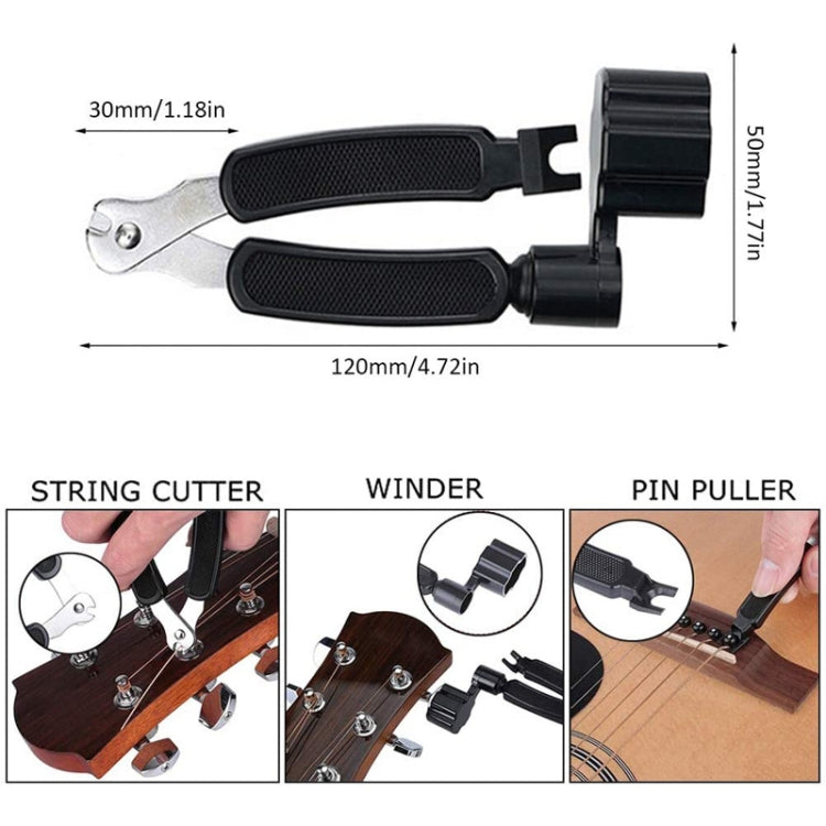 34 PCS / Set Folk Wood Bass Guitar Tuning Clip Tuner Instrument Set