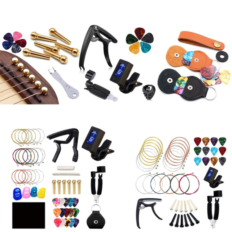 28 PCS / Set Folk Wood Bass Guitar Tuning Clip Tuner Instrument Set