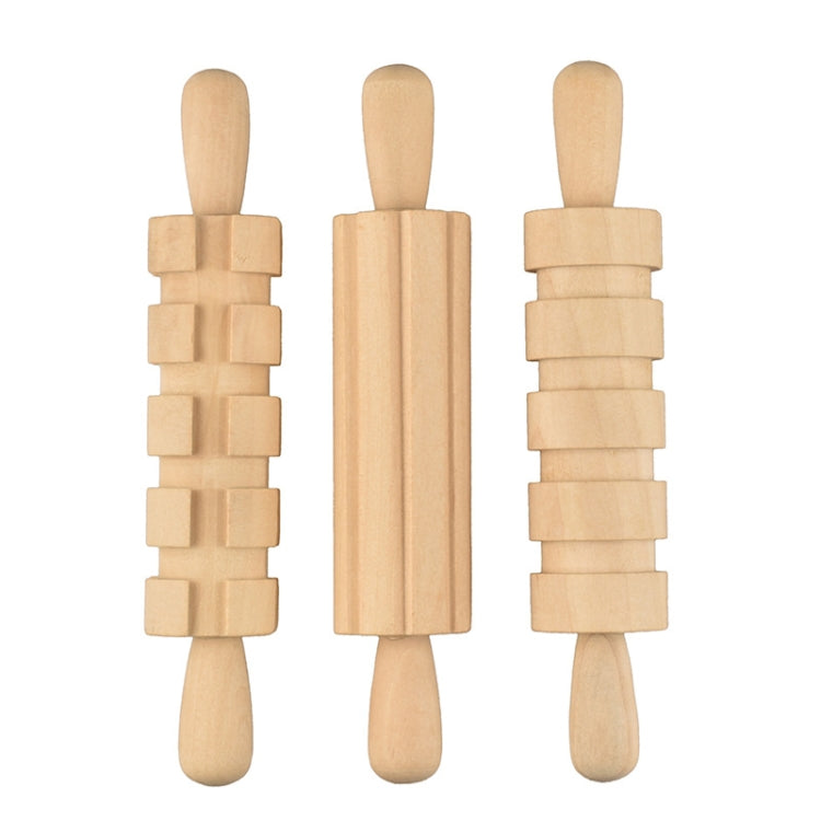 12 In 1 Plasticine Accessory DIY Slime Play Dough Wooden Tools Roller Stamp Rolling Pin Spoon