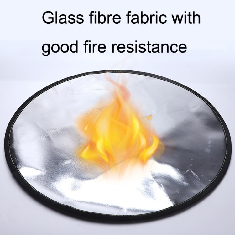 Round Camper Camping Lawn Fire Rack Flame Insulation Land, Diameter: 32 Inches