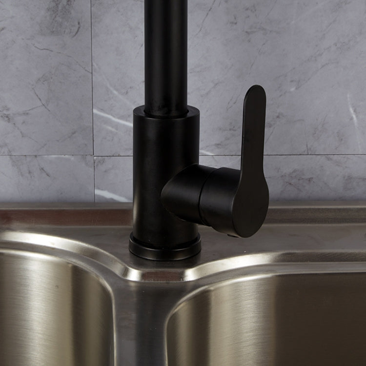 Kitchen Pull-out Faucet Stainless Steel Sink Telescopic Universal Faucet,Spec: CLH002 Black