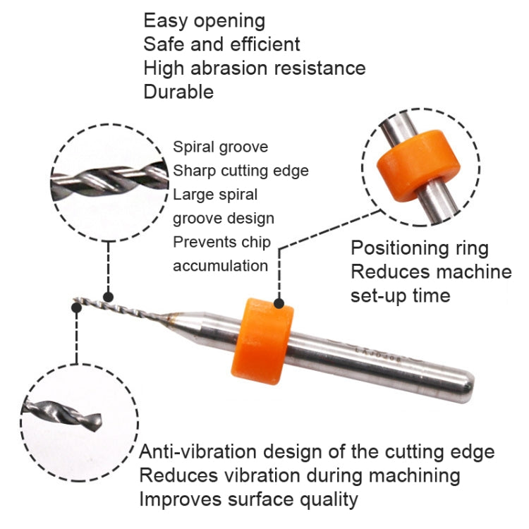 10 In 1 PCB Tungsten Steel Drill Bits Carving Miniature Drill Bits, Size: 0.6-1.5mm