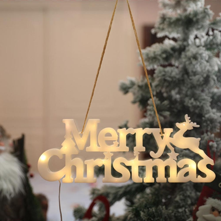 Merry Christmas Letters Modeling Lights(White Shell Button Battery)
