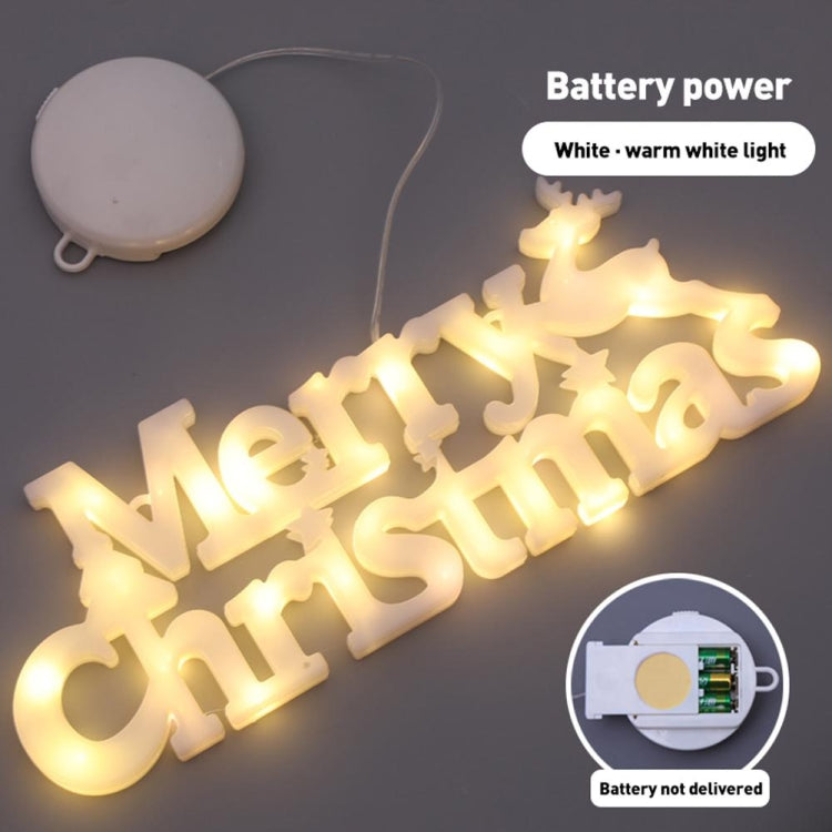 Merry Christmas Letters Modeling Lights(White Shell Dry Battery)