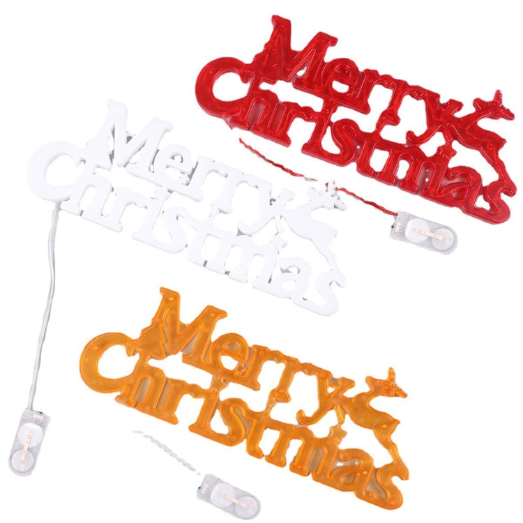 Merry Christmas Letters Modeling Lights(Red  Shell Button Battery)