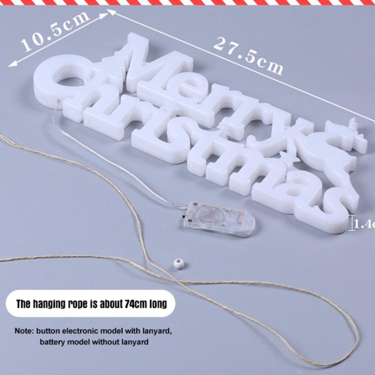 Merry Christmas Letters Modeling Lights(Yellow Button Battery)