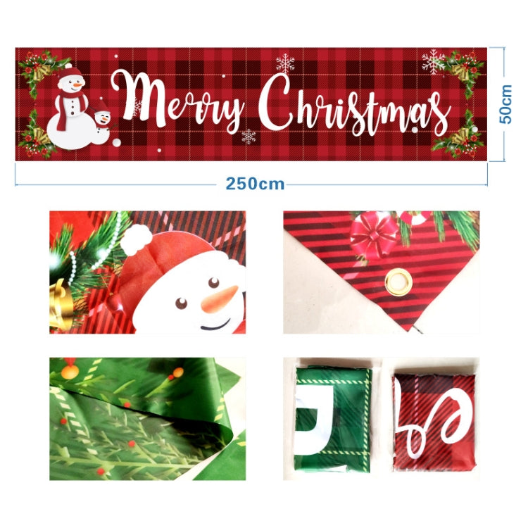 Christmas Patio Banner Party Decoration Supplies 50 x 250cm(Style 02)