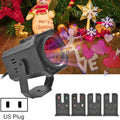 8W Christmas Colorful Rotating Laser Atmosphere Light Random Pattern Delivery US Plug with 4 Cards