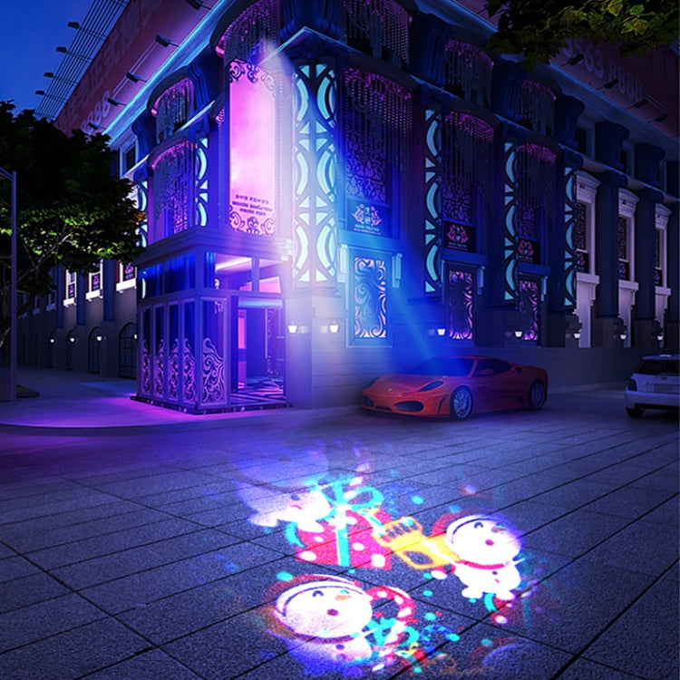 8W Christmas Colorful Rotating Laser Atmosphere Light Random Pattern Delivery EU Plug with 4 Cards