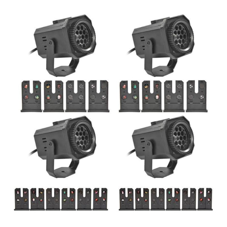 8W Christmas Colorful Rotating Laser Atmosphere Light Random Pattern Delivery AU Plug with 4 Cards