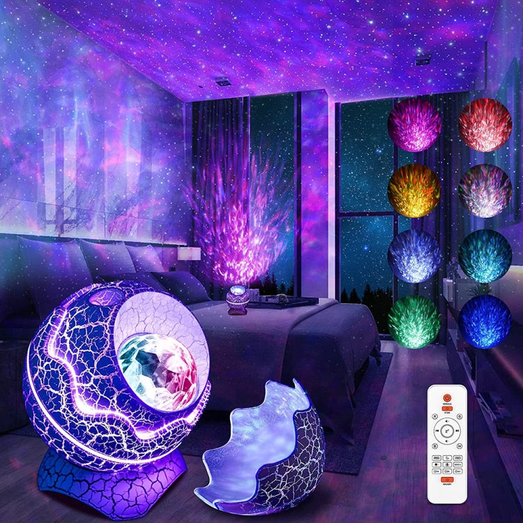 K850 LED Dinosaur Egg Remote Control Bluetooth Star Projection Light with Speaker Function(Interstellar Blue)