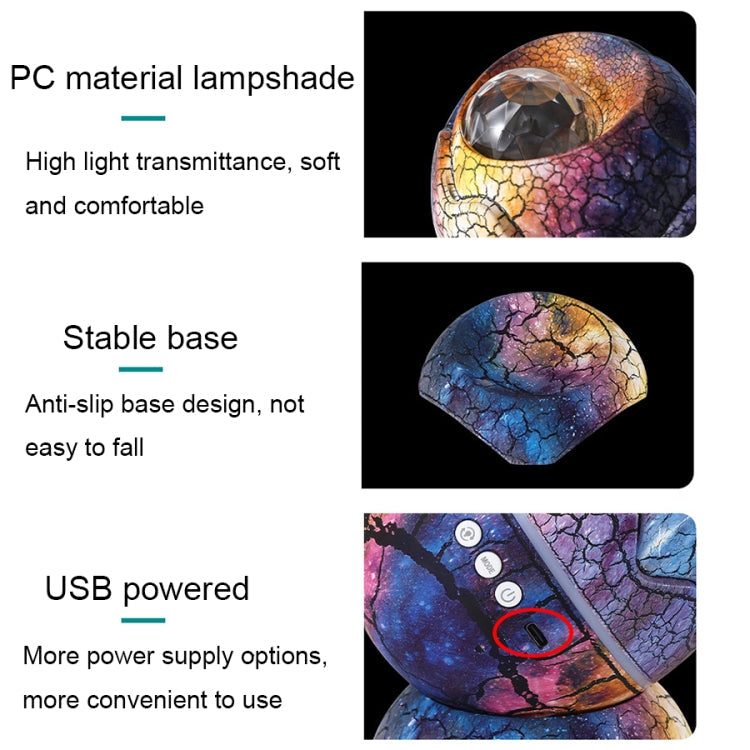 K850 LED Dinosaur Egg Remote Control Bluetooth Star Projection Light with Speaker Function(Artist)