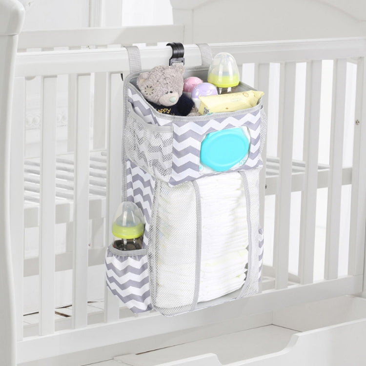 Cot Top Multi-Function Organiser Storage Hanging Bag(Snowflake Material)