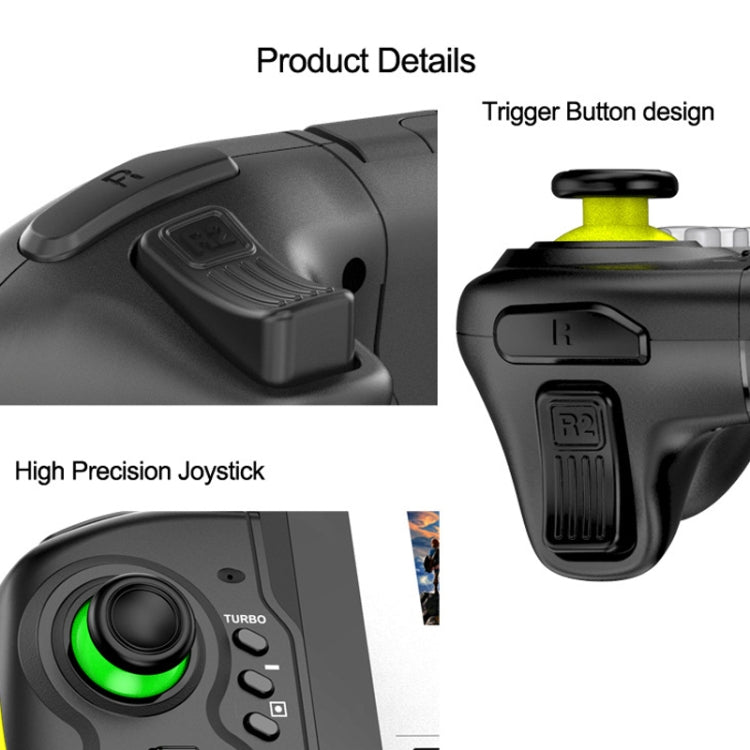STK-7037 For Switch Game Controller with 6-axis Somatosensory Burst Function(Yellow Green)