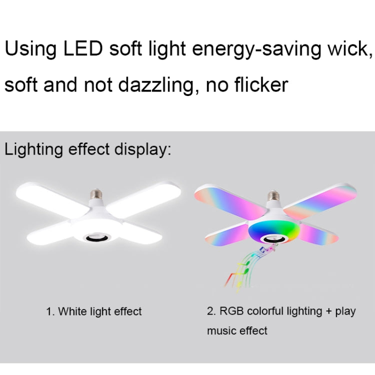 Smart Remote Control Colorful Folding Music Bulb Light with Audio Function, Spec: New 4+1