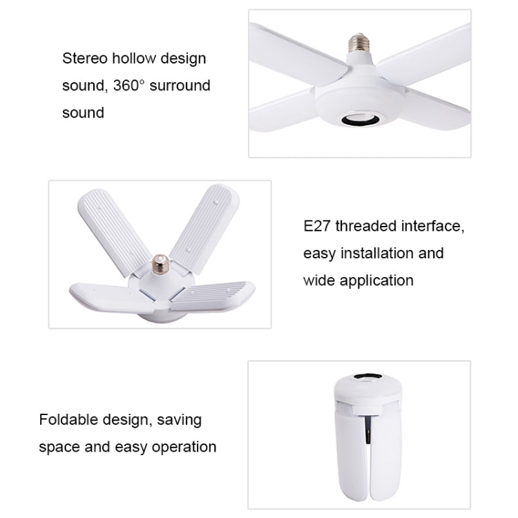 Smart Remote Control Colorful Folding Music Bulb Light with Audio Function, Spec: 4+1