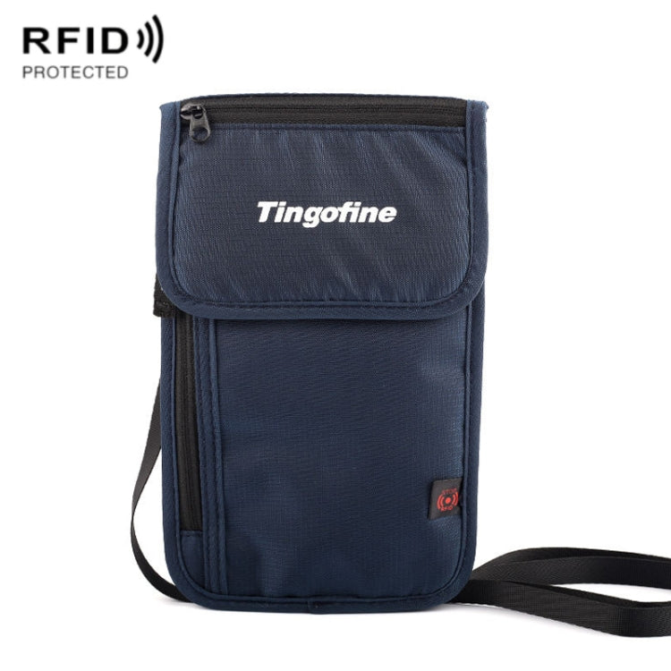Tingofine YT5 Multifunctional Travel Passport RFID Anti-theft Document Bag Waterproof Passport Holder(Royal Blue)