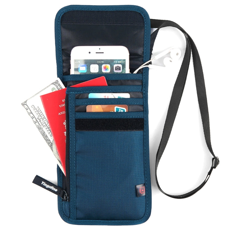 Tingofine YT5 Multifunctional Travel Passport RFID Anti-theft Document Bag Waterproof Passport Holder(Black)
