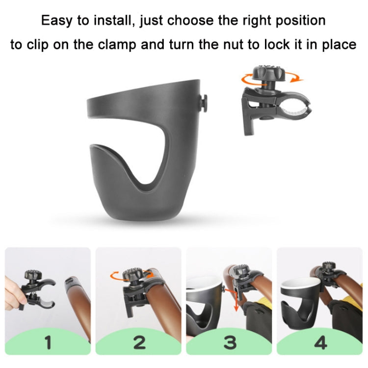 Baby Strollers Universal Multifunctional Bottle Cup Holder(Black)