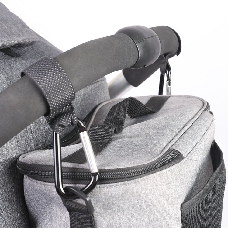 Stroller Wear-Resistant Non-Slip Aluminium Climbing Buckle Hooks(Gray Snowflake)