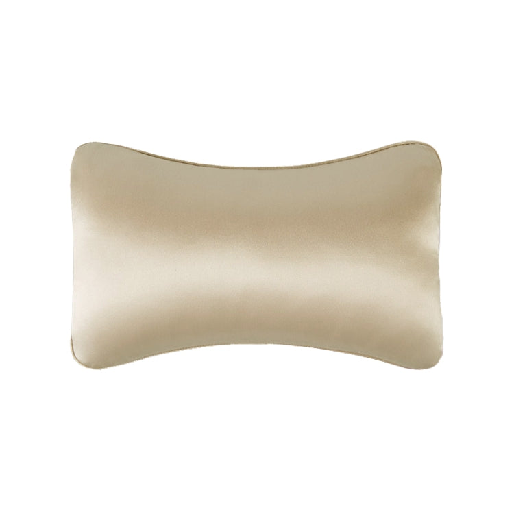 TZ19 Silk Car Head Pillow Car Memory Foam Comfort Lumbar Support(Champagne)