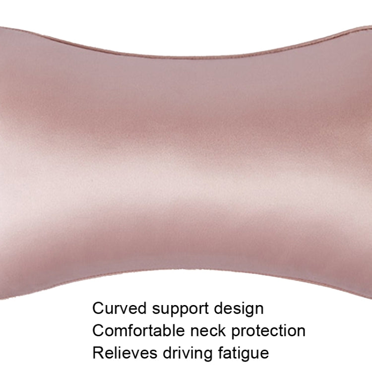 TZ19 Silk Car Head Pillow Car Memory Foam Comfort Lumbar Support(Pink)
