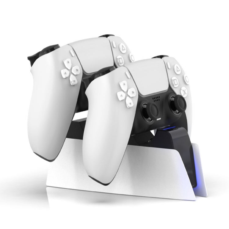 HONCAM For PS5 Gamepad Charger Dual Dock Charger(White)