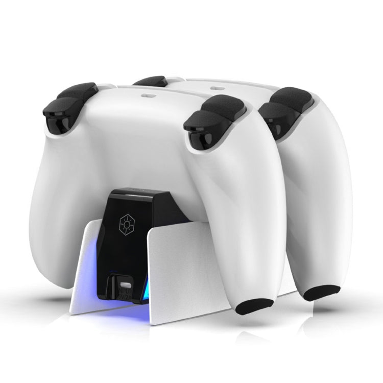 HONCAM For PS5 Gamepad Charger Dual Dock Charger(Blue)