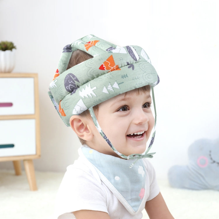 Baby Breathable Anti-fall Head Protective Cap Baby Protective Cap Toddler Bumper Cap, Spec: Gray Cloud