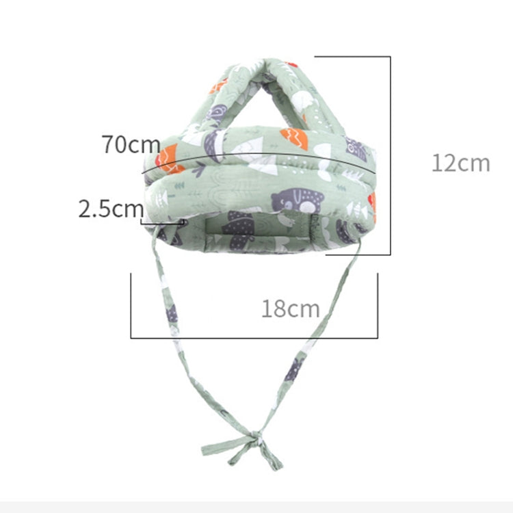 Baby Breathable Anti-fall Head Protective Cap Baby Protective Cap Toddler Bumper Cap, Spec: Gray Cloud