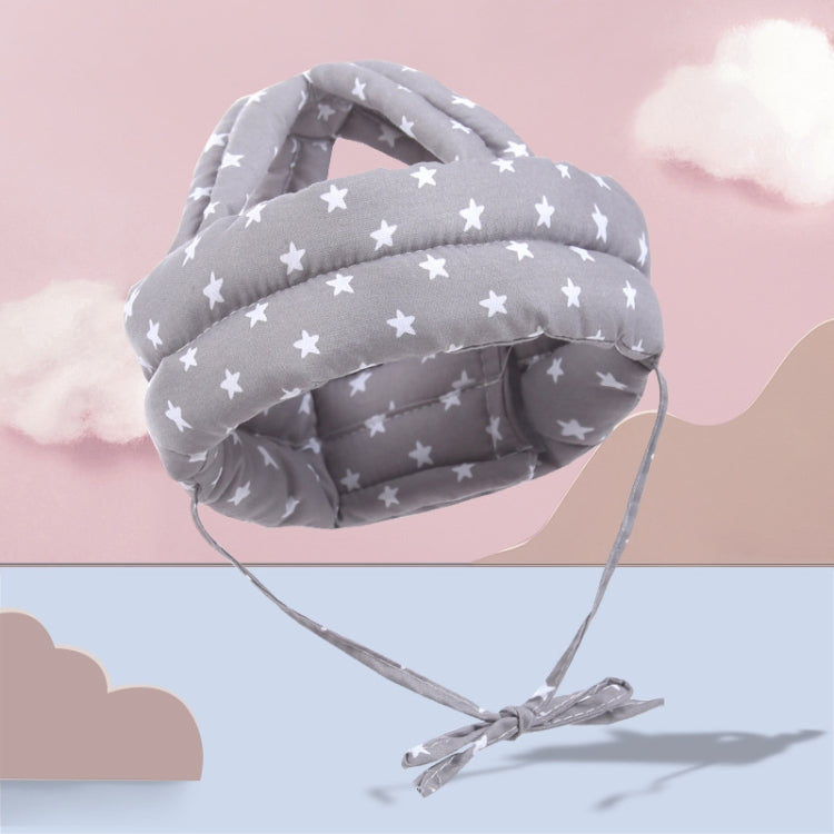 Baby Breathable Anti-fall Head Protective Cap Baby Protective Cap Toddler Bumper Cap, Spec: Gray Star