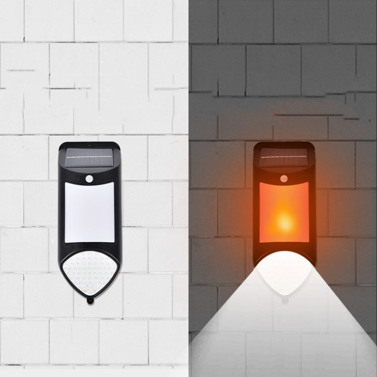 X-A18 59 LED Solar LED Flame Human Sensor Lights Garden Lights(Black)
