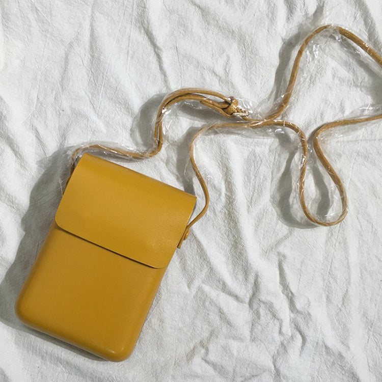 Fashion Versatile Vertical Models Single Shoulder Crossbody Mobile Phone Bag, Color: Yellow