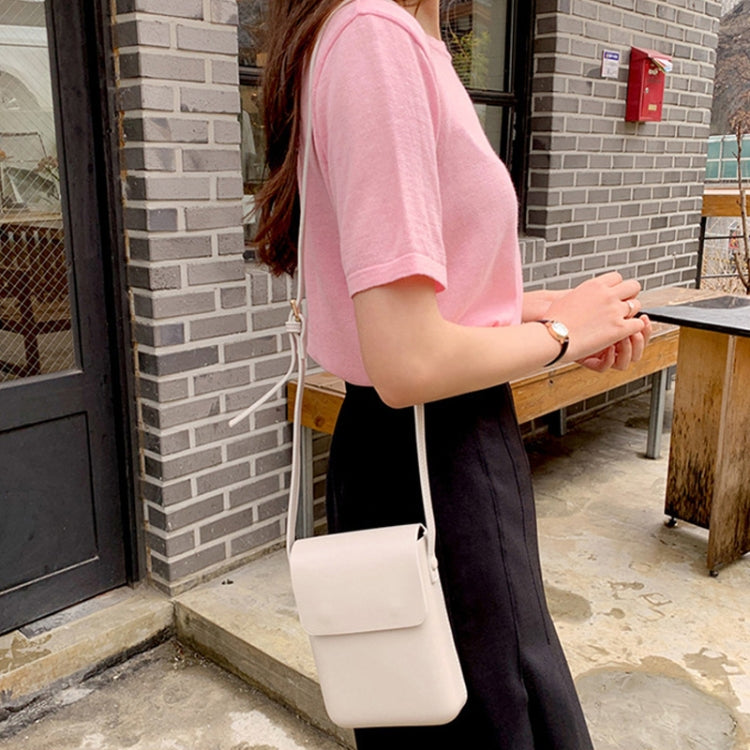 Fashion Versatile Vertical Models Single Shoulder Crossbody Mobile Phone Bag, Color: Brown