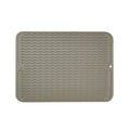 TPR Thickened Thermal Pad Wave Pattern Drain Anti-Slip Mat(Khaki Gray)