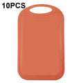 10 PCS Plastic Anti-Slip Kitchen Cutting Board(No. 1 Orange)