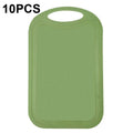 10 PCS Plastic Anti-Slip Kitchen Cutting Board(No. 1 Grass Green)