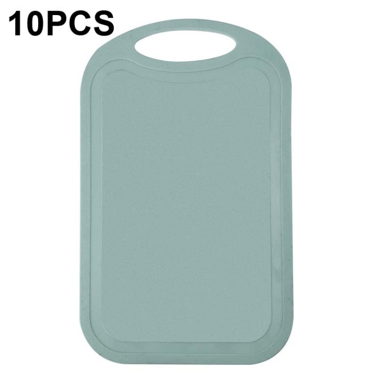 10 PCS Plastic Anti-Slip Kitchen Cutting Board(No. 1 Light Gray)